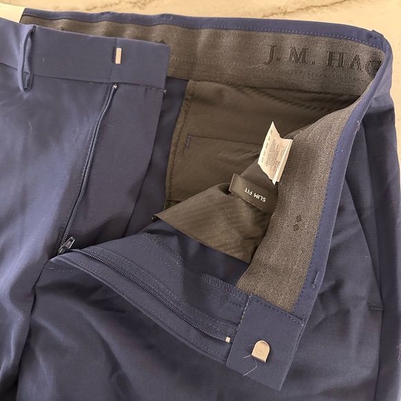 HAGGAR Performance Pants Slacks Hidden Comfort Waist Slim Fit 34x32 - Picture 6 of 6